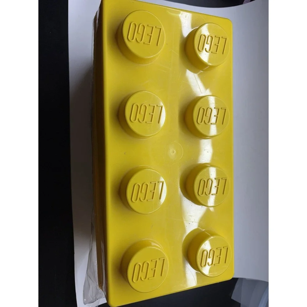 LEGO Storage Brick Case 8 Stud Large Yellow Container Plastic Bin Box 4lb Misc
